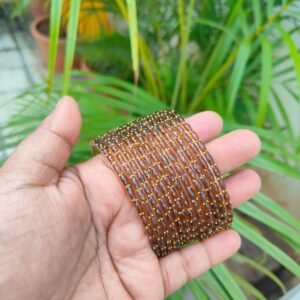Raindrop glass bangles (Brown)