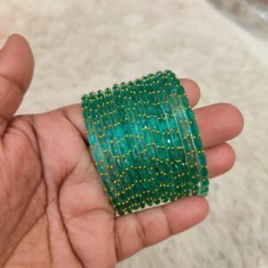 Raindrop glass bangles (Sea blue )