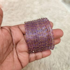 Raindrop glass bangles(Lavender )